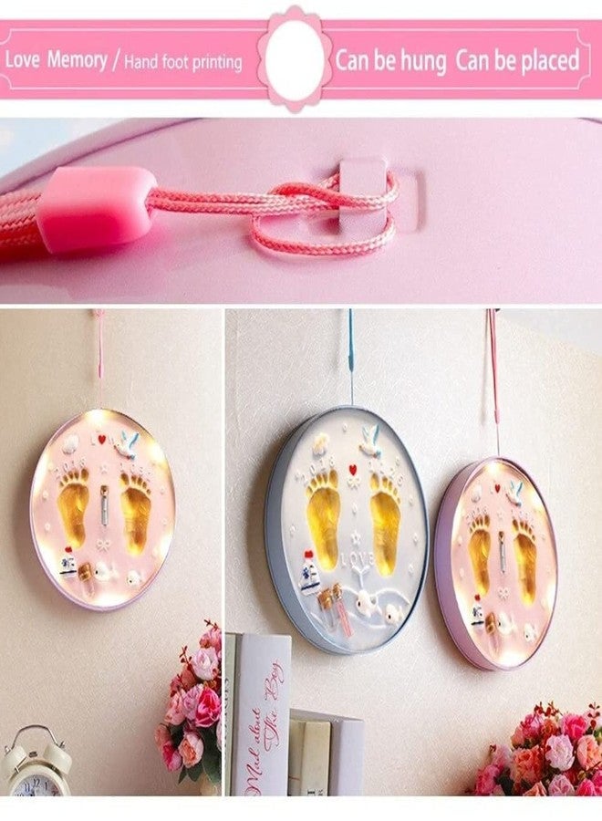 ماما ميا مجموعة تذكارية من الطين لبصمات أيدي وأقدام الأطفال الرضع (أزرق) (وردي)، قطعة واحدة - Image 2